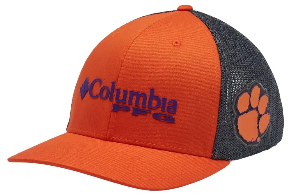 Columbia Adult Clemson Tigers Orange PFG Mesh Adjustable Hat